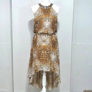 Bisou Bisou SIZE 8 LEOPARD Print Halter Dress